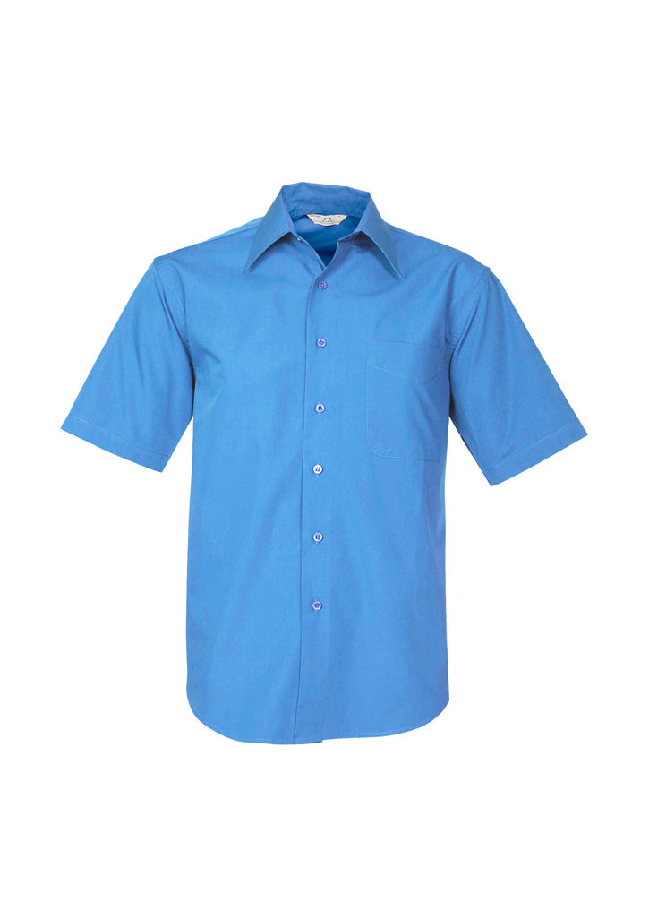 SH715 Mens Metro Short Sleeve Shirt - Mid Blue