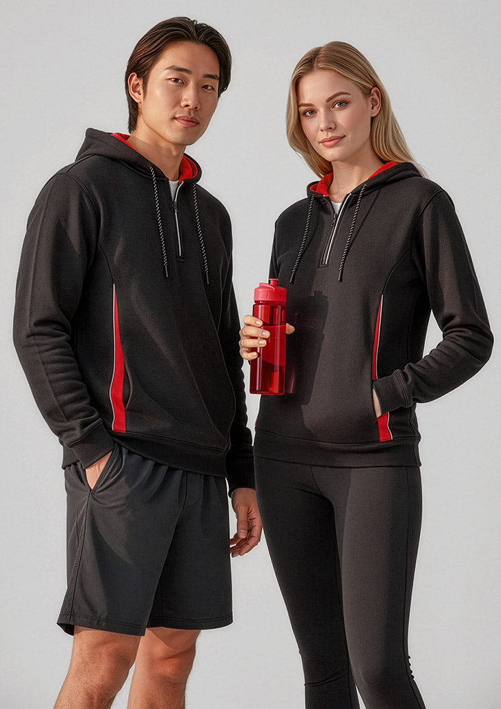 SW710M Unisex Renegade Hoodie - Black/Red/Silver