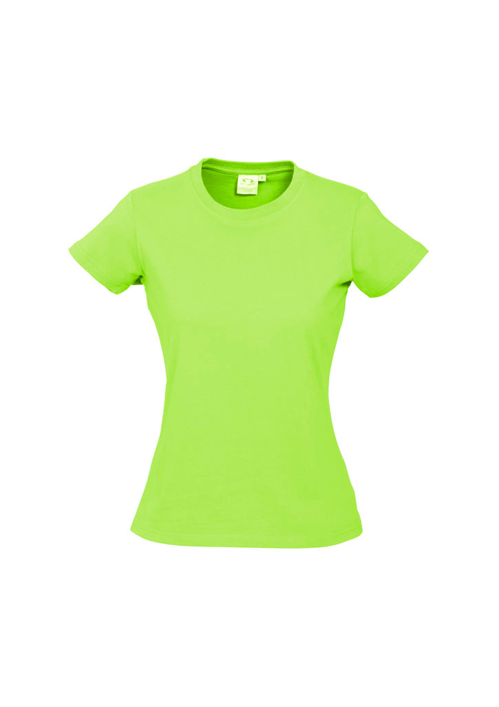 T10022 Womens Ice Short Sleeve Tee - Fluoro Yellow/Lime