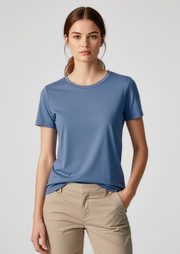 T10022 Womens Ice Short Sleeve Tee - Denim