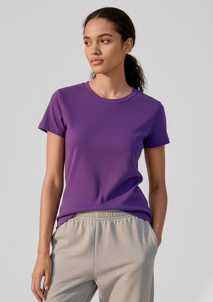 T10022 Womens Ice Short Sleeve Tee - Purple