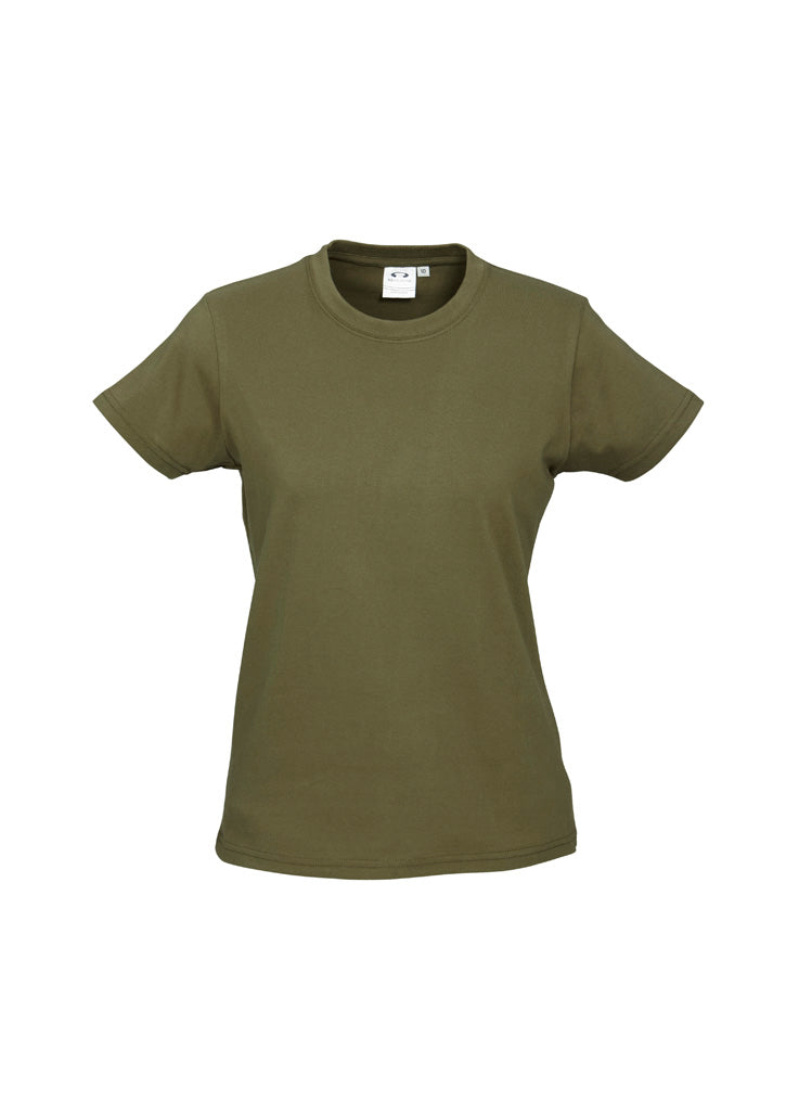 T10022 Womens Ice Short Sleeve Tee - Khaki