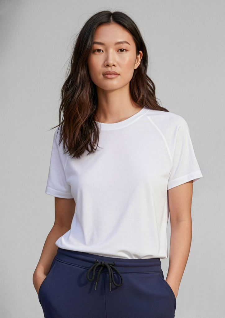 T301LS Womens Sprint Short Sleeve Tee - White