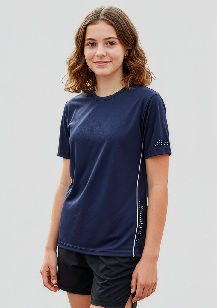 T318KS Kids Balance Short Sleeve Tee - Navy/Sky