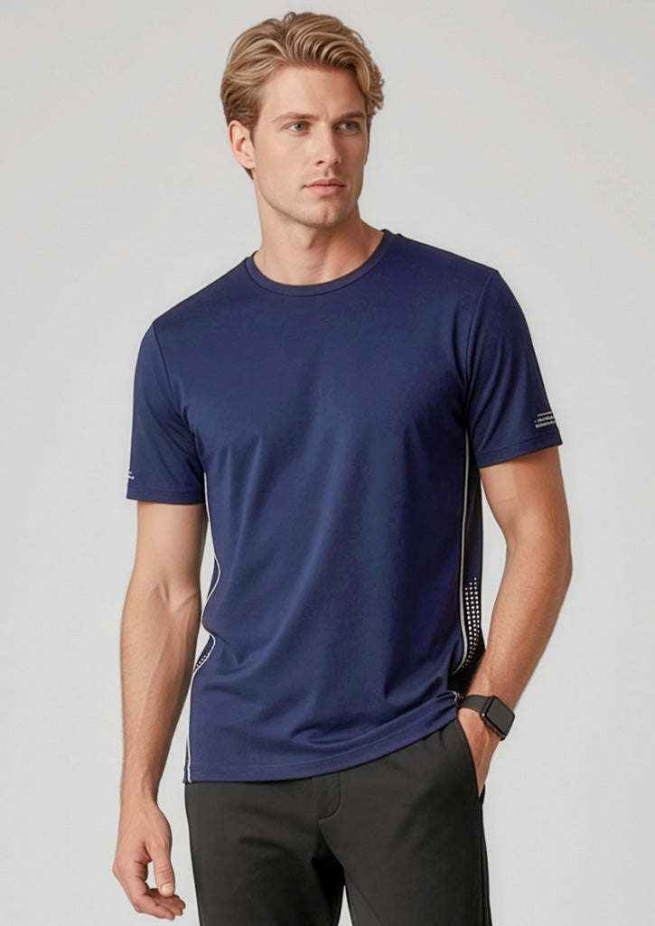 T318MS Mens Balance Short Sleeve Tee - Navy/White