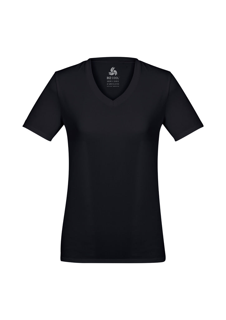 T800LS Womens Aero Short Sleeve Tee - Solid Black