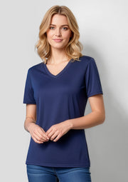 T800LS Womens Aero Short Sleeve Tee - Navy