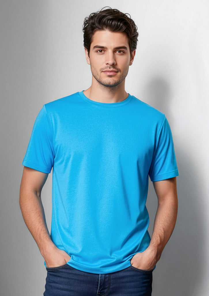 T800MS Mens Aero Short Sleeve Tee - Cyan