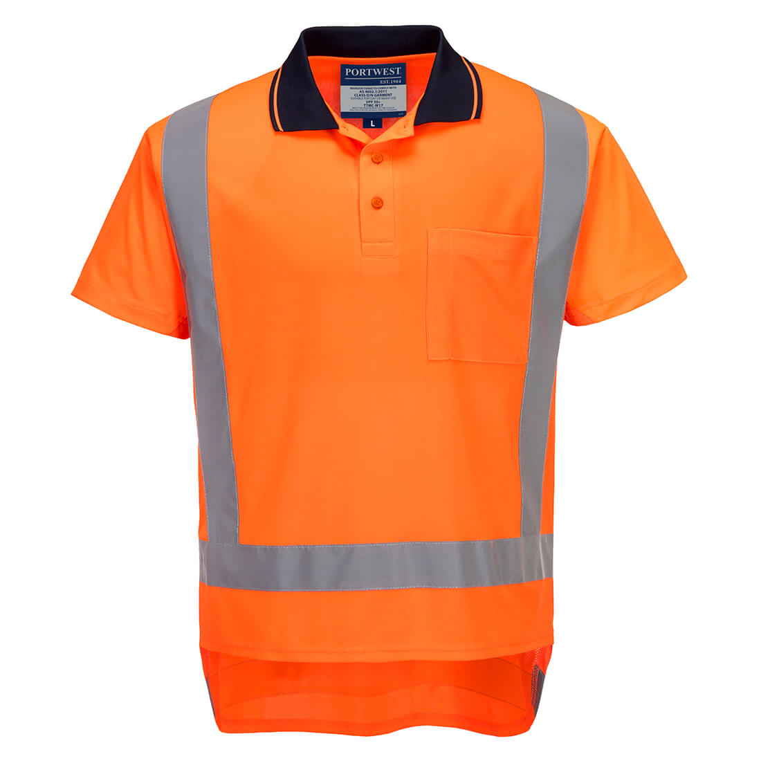 TM311 - TTMC-W17 Hi-Vis X Back Polo Shirt S/S in Orange
