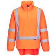 TM601 - TTMC-W17 Hi-Vis X Back 1/4 Zip Polar Fleece in Orange