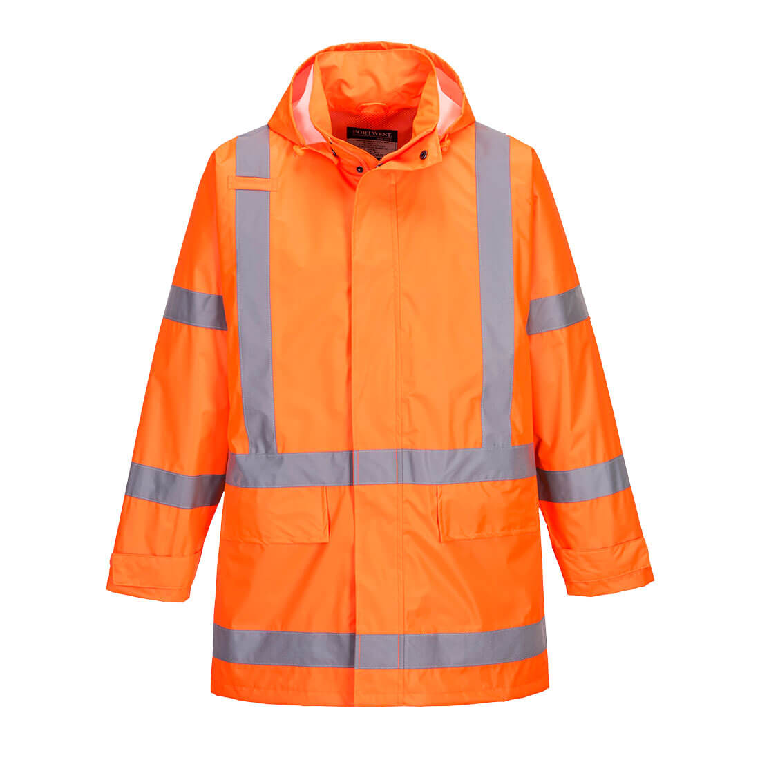 TM610 - TTMC-W17 X-Back Rain Traffic Jacket in Orange
