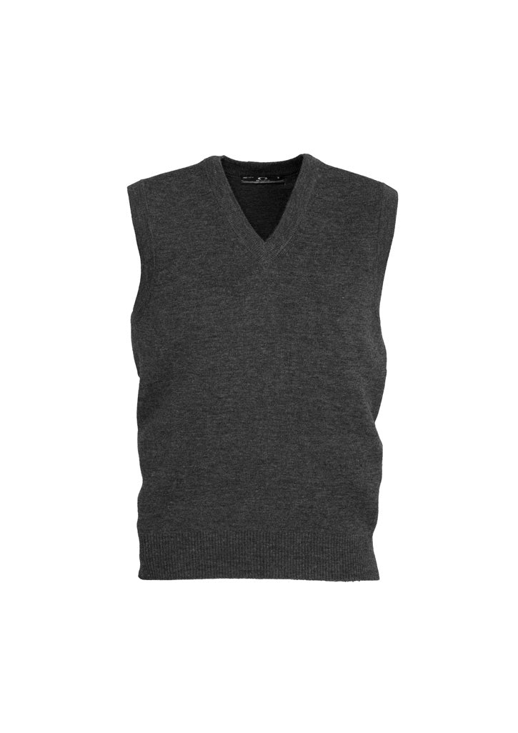 WV6007 Mens Woolmix Knit Vest - Charcoal