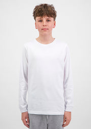 Youth Basis Long Sleeve Tee - White