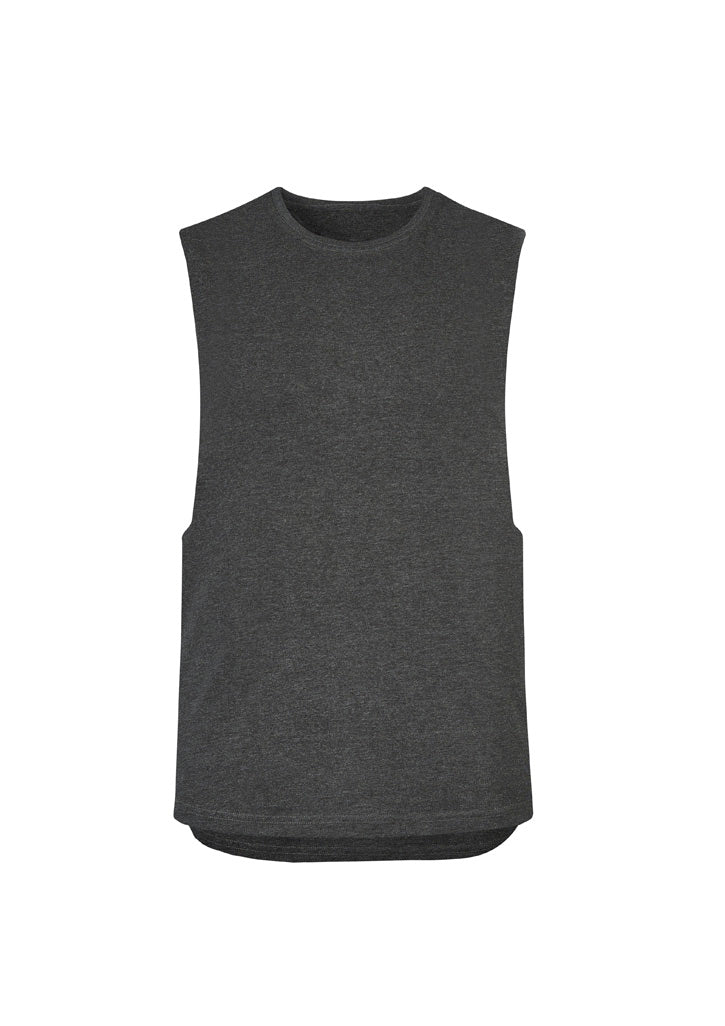 Mens Streetworx Sleeveless Tee in Charcoal Marle