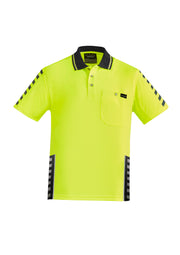 Mens Hi Vis Komodo Short Sleeve Polo in Yellow/Black