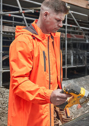 Unisex Super Light Packable Rain Jacket in Orange