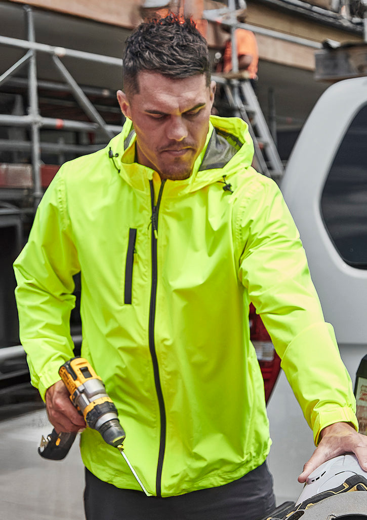 Unisex Super Light Packable Rain Jacket in Yellow