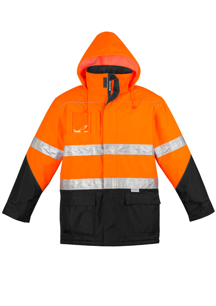 Mens Hi Vis Storm Jacket in Orange/Black
