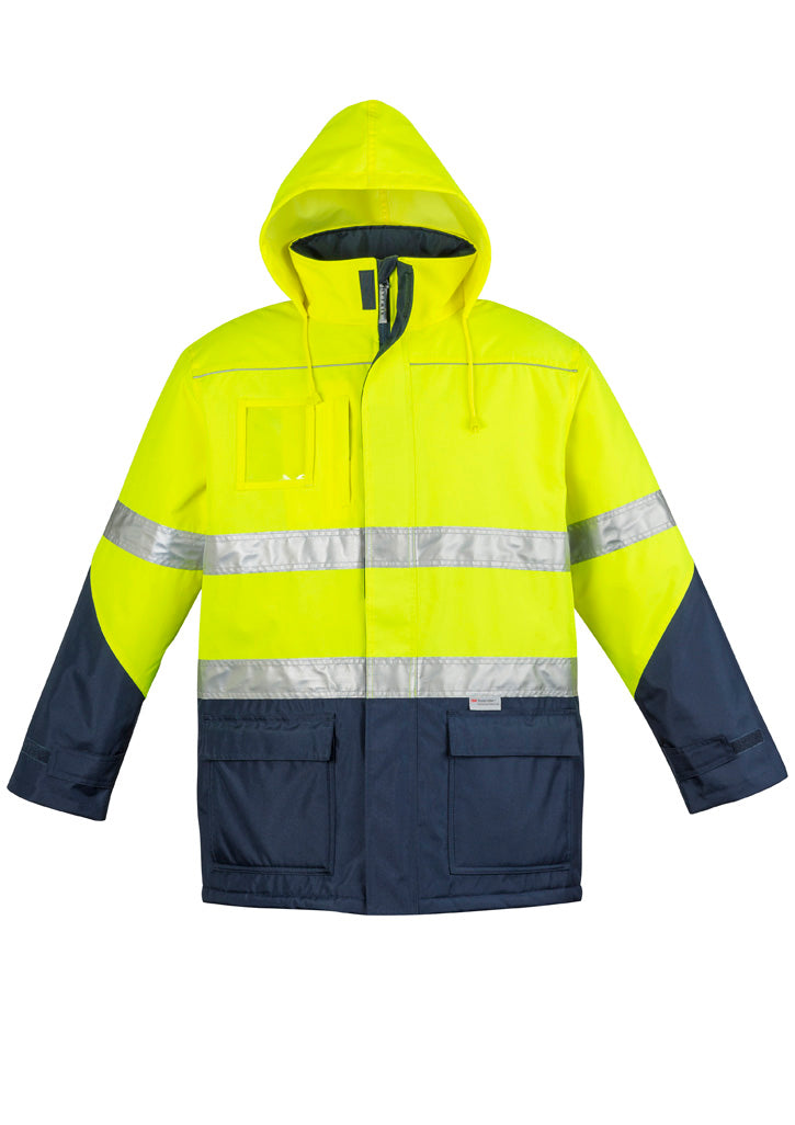 Mens Hi Vis Storm Jacket in Yellow/Navy