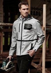 Unisex Streetworx Reflective Waterproof Jacket in Reflective Silver