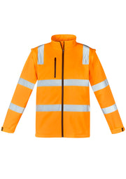 Unisex Hi Vis VIC Rail 2 In 1 Softshell Jacket in Vic Rail Orange
