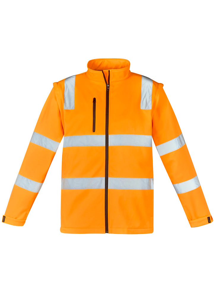Unisex Hi Vis VIC Rail 2 In 1 Softshell Jacket in Vic Rail Orange