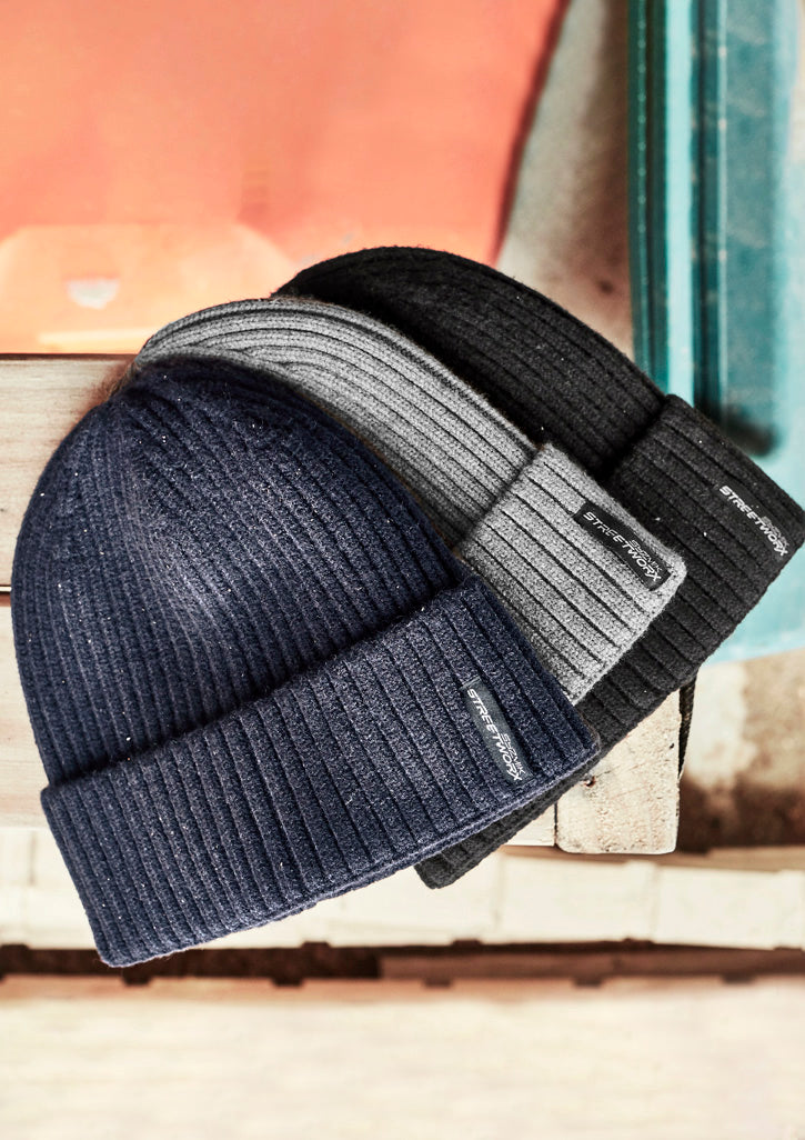 Unisex Streetworx Beanie in Black