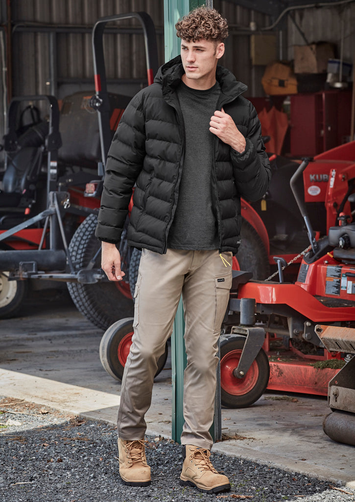 Mens Essential Basic Stretch Cargo Pant in Khaki