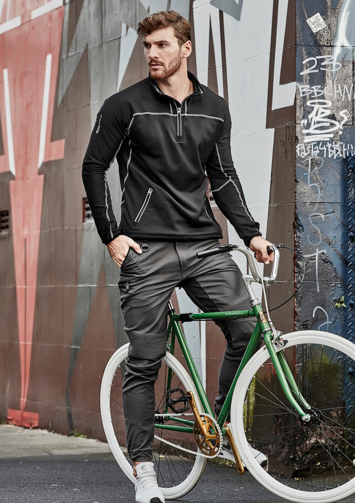 Mens Streetworx Stretch Pant - Cuffed in Charcoal