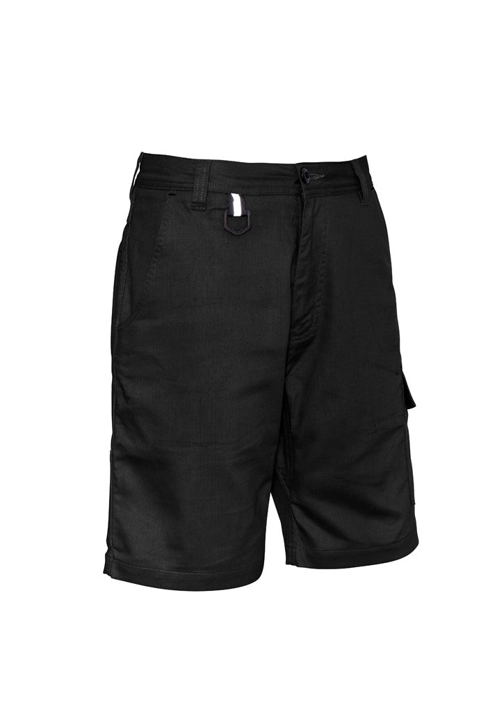 Mens Rugged Cooling Vented Short in Black