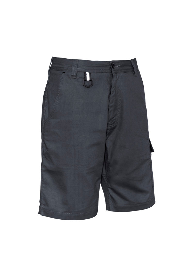 Mens Rugged Cooling Vented Short in Charcoal