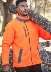 Unisex Streetworx Full Zip Sherpa Fleece in Orange
