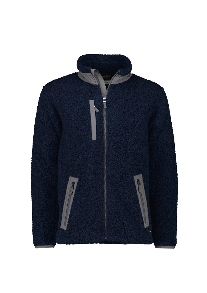 Unisex Streetworx Full Zip Sherpa Fleece in Navy