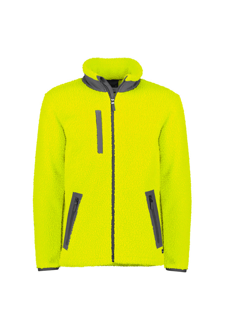 Unisex Streetworx Full Zip Sherpa Fleece in Yellow