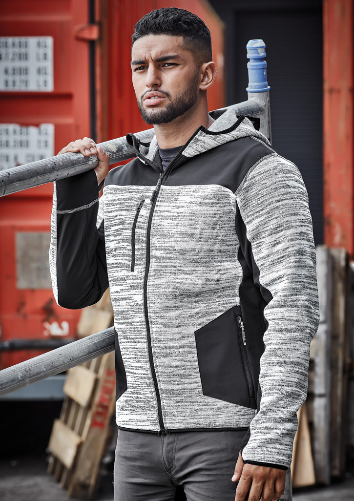 Unisex Streetworx Reinforced Knit Hoodie in Grey