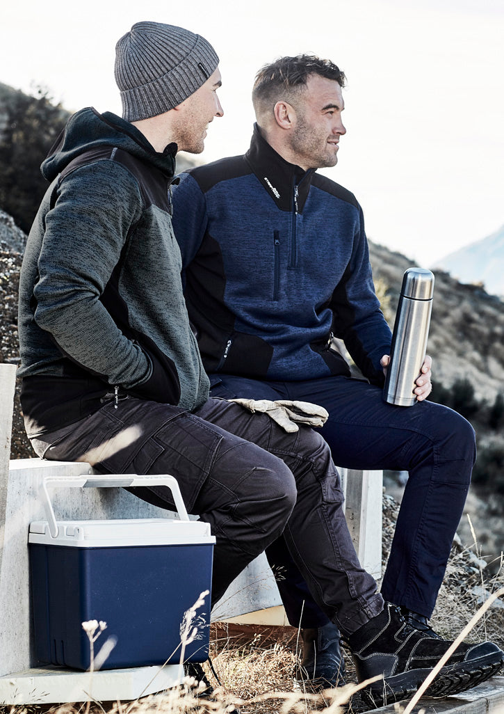 Unisex Streetworx Reinforced Knit Hoodie in Gunmetal