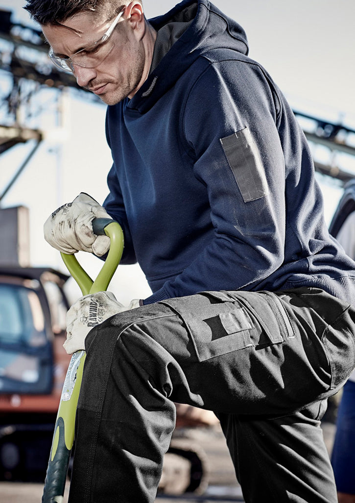 Unisex Multi-Pocket Hoodie in Navy/Charcoal