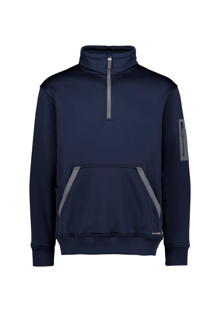 Unisex Streetworx Water Resistant 1/4 Zip Pullover in Navy