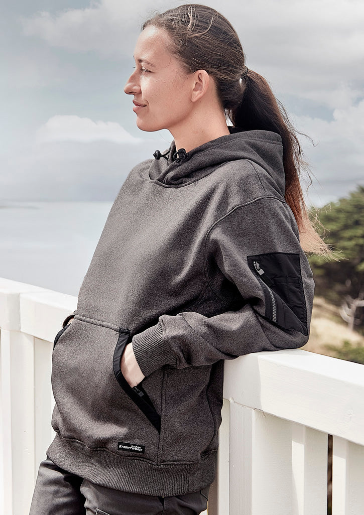 Unisex Water Resistant Hoodie in Charcoal Marle