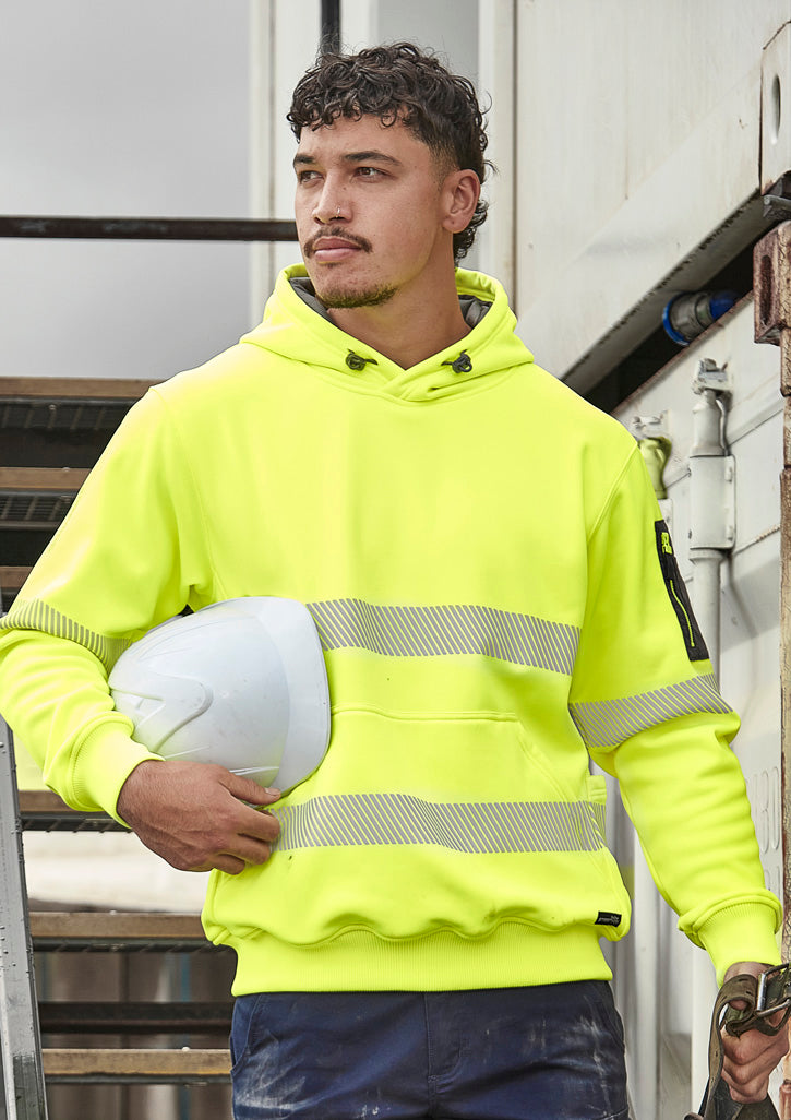 Unisex Streetworx Segmented Tape Water Resistant Hoodie in Yellow