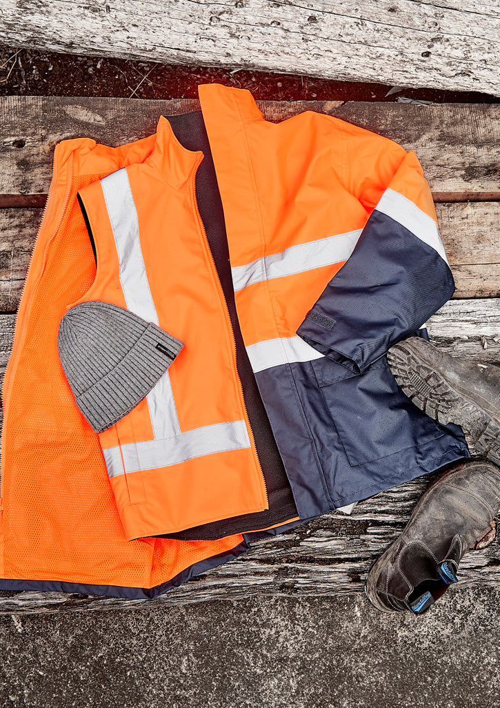 Unisex Hi Vis Waterproof Reversible Vest in Orange