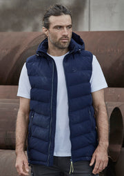 Unisex Streetworx Hooded Puffer Vest in Navy