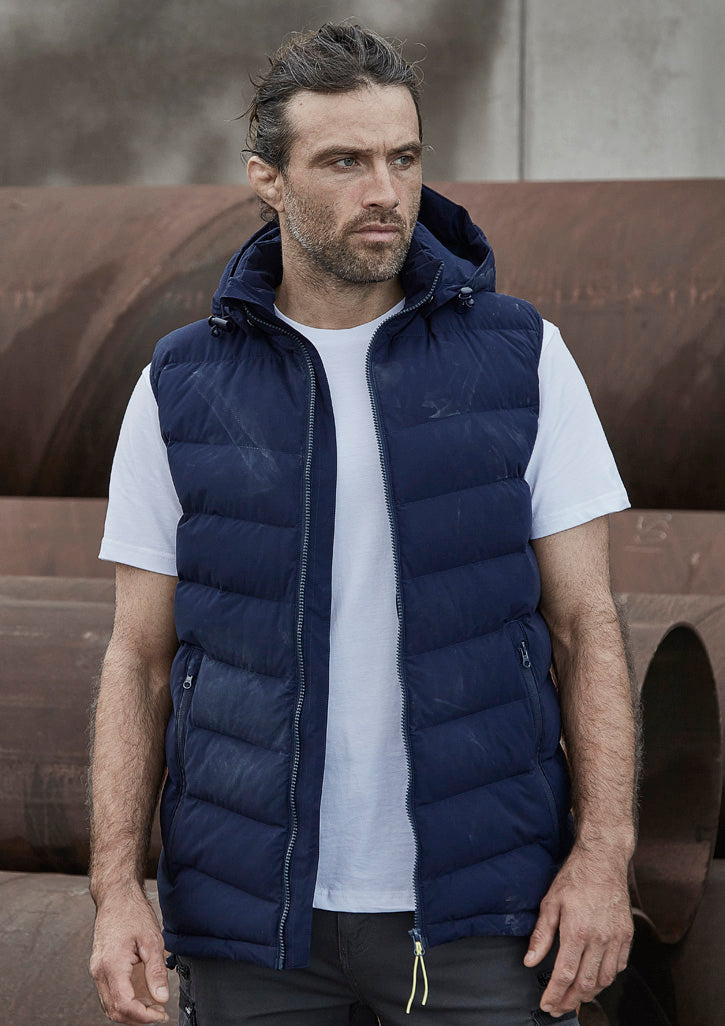 Unisex Streetworx Hooded Puffer Vest in Navy