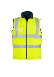 Mens Hi Vis Lightweight Waterproof Vest in Yellow