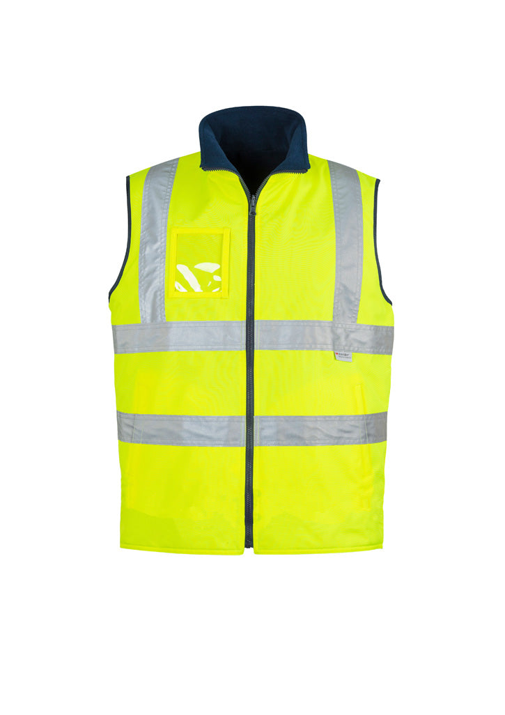 Mens Hi Vis Lightweight Waterproof Vest in Yellow