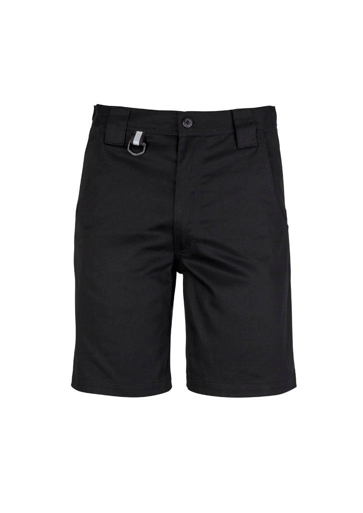 Mens Plain Utility Short in Black