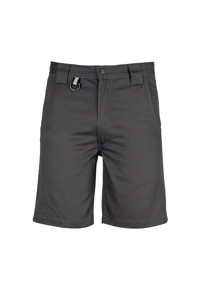 Mens Plain Utility Short in Charcoal