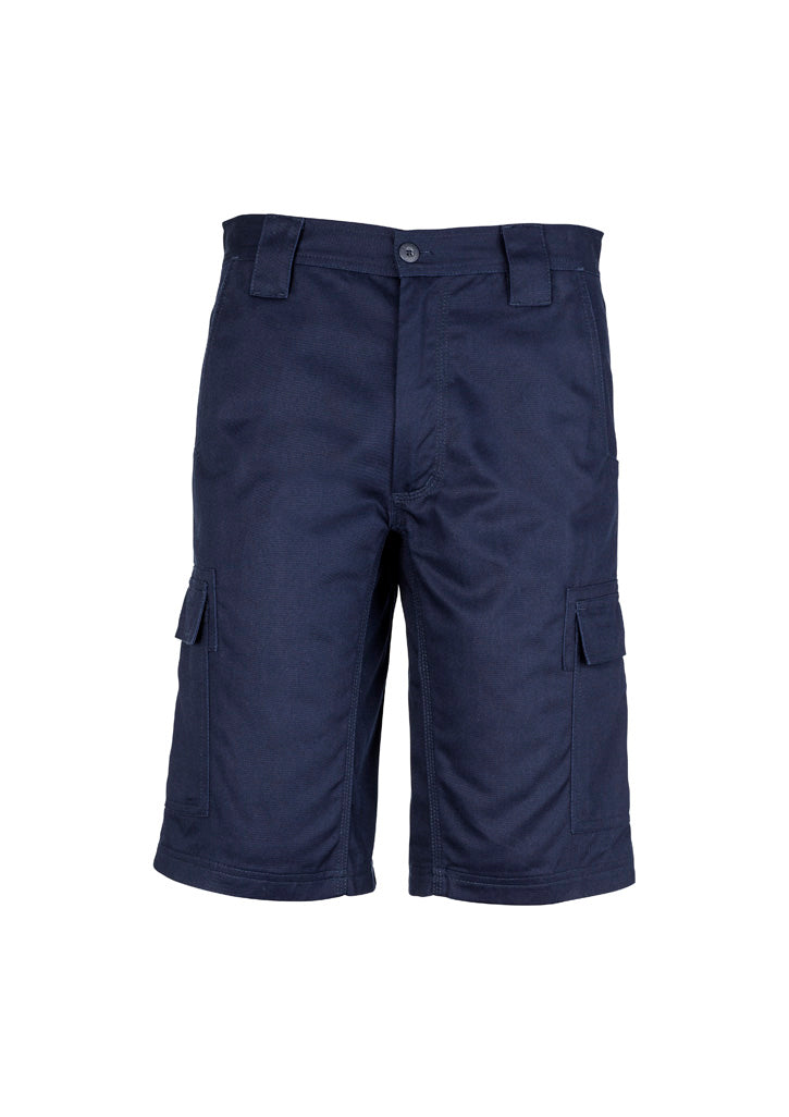 Mens Midweight Drill Cargo Short in Navy