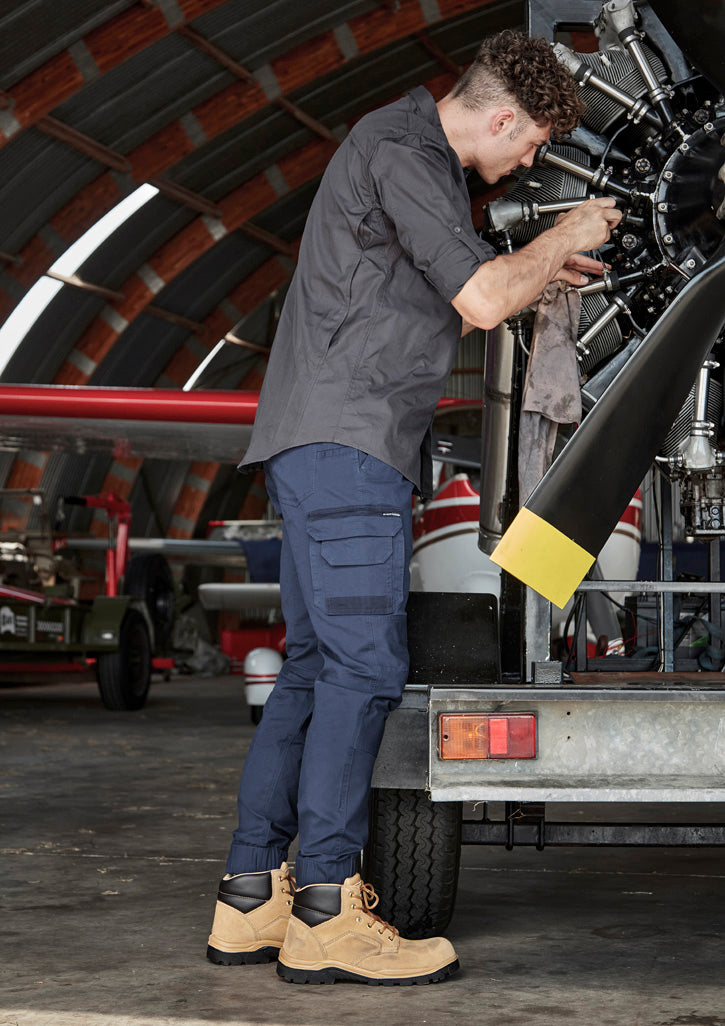 Mens Rugged Cooling Long Sleeve Shirt in Charcoal