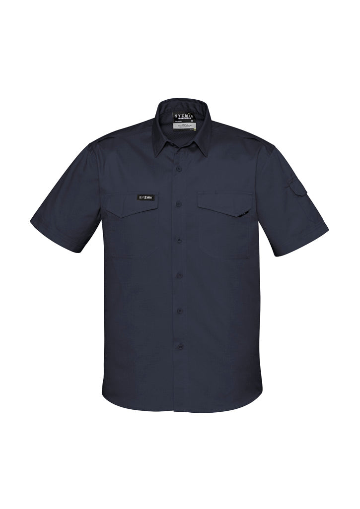 Mens Rugged Cooling Short Sleeve Shirt in Charcoal